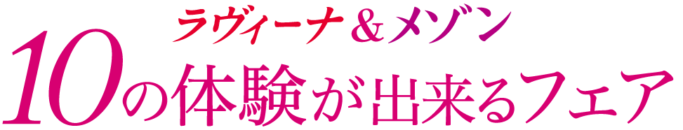 ラヴィーナ＆メゾン 10の体験ができるフェア